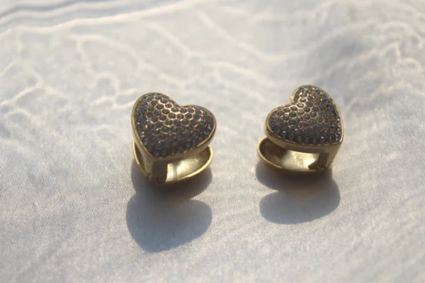 Studded Heart Studs